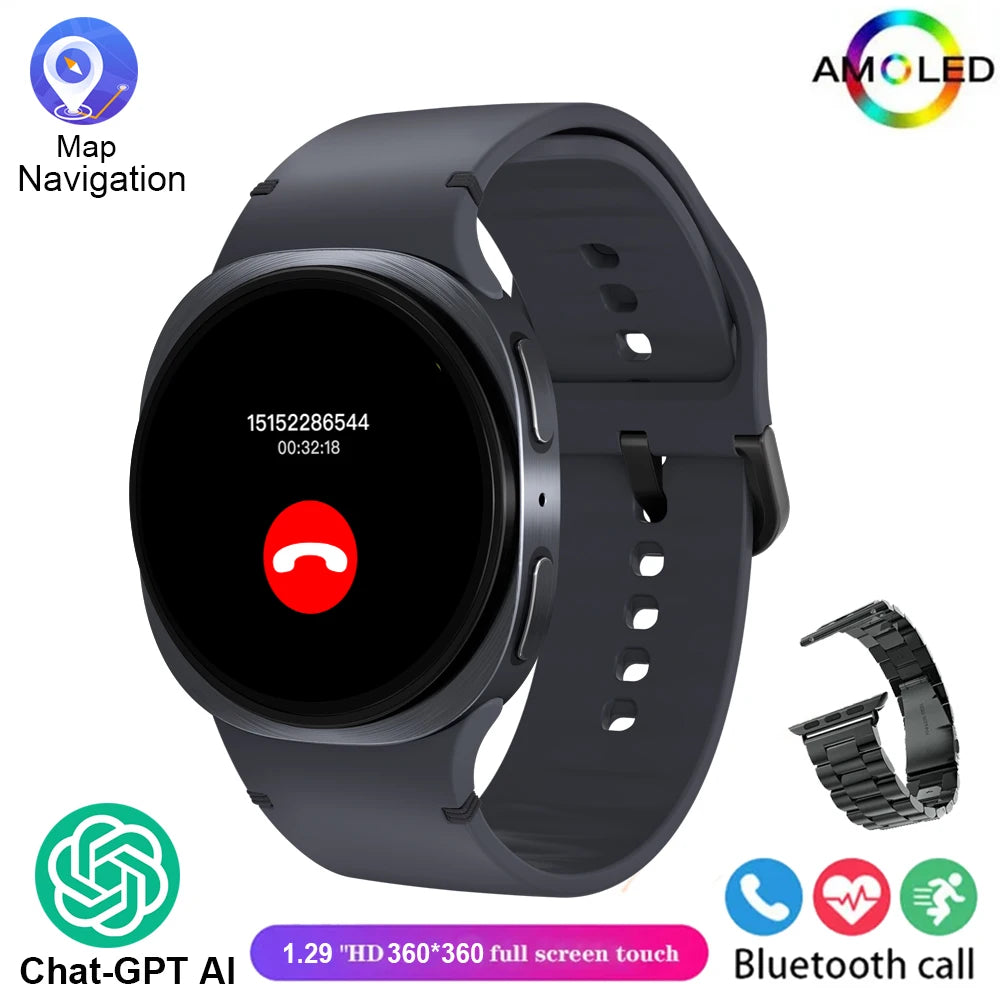New Watch 8 Mini GPS Track Smart Watch For Men Women Health Sport AMOLED Heart Rate Bluetooth Call Waterproof Smartwatches 2025
