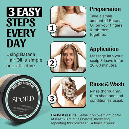 Batana Oil for Hair Repair Growth Natural Damaged Hair Treatment Nourishing Thickening Mask with Argan Extract Hair Care