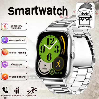 Luxury Smartwatch Watch For Women Watches Bluetooth Call Voice Assistant Music Fitness Bracelet Christmas Gift Watches Men Sport