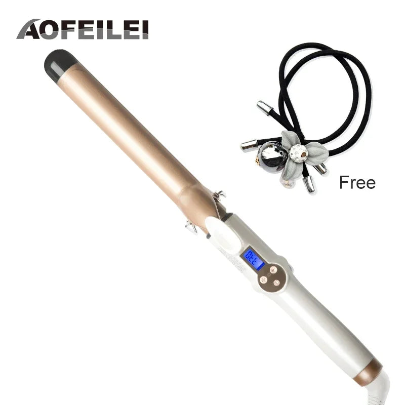 2025 New Electric Hair Curler with LCD Screen Digital Curling Iron Hair Curlers Irons 19-38mm Professional Curling Iron Curler