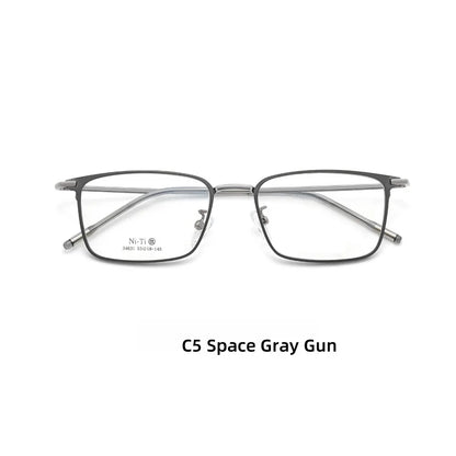 DIEDIESEE Advanced Business Men's Titanium Eyeframe High Elasticity Leg Optical Prescription Frame 34631