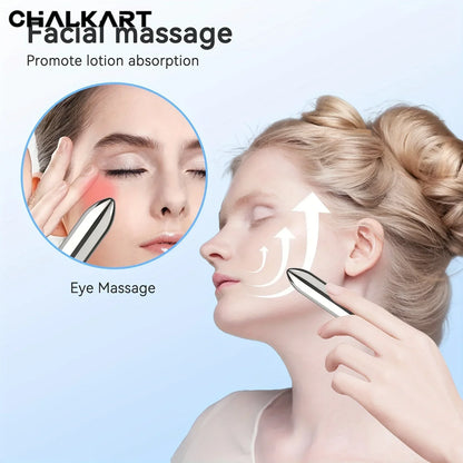 Vibrating Facial Massager Lipstick Shape Rechargeable for Serum Absorption Eye Care Mini Face Eye Massage Tool Beauty Device