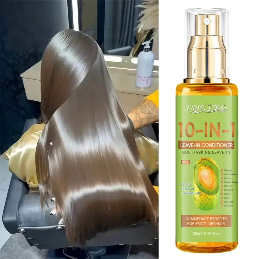 10-in-1 Leave-In Hair Spray - Instantly Smooths Frizz, Adds Shine & Heat Shield - Lightweight for Dry/All Hair