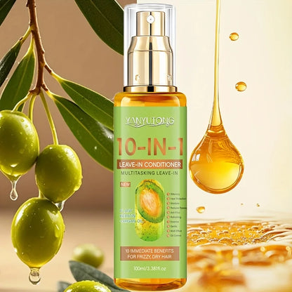 10-in-1 Leave-In Hair Spray - Instantly Smooths Frizz, Adds Shine & Heat Shield - Lightweight for Dry/All Hair