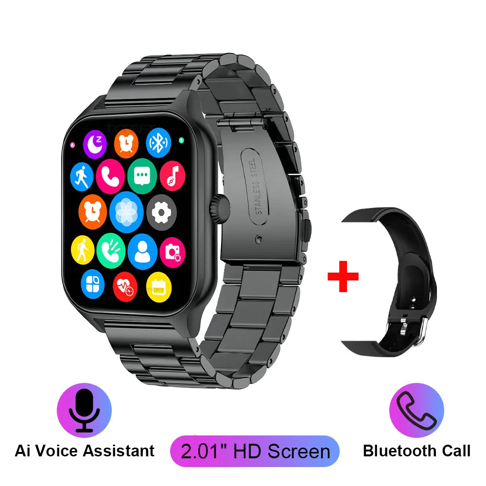 KESHUYOU 2025 New Smart Watch H9 Pro Max 2.01 inch HD Display Receive Calls Multi Sport Mode Smartwatch for Men Women Gift