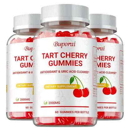 Tart Cherry Gummies - Promote Uric Acid Cleanse, Support Sleep & Joint Health Muscle Repair and Antioxidants