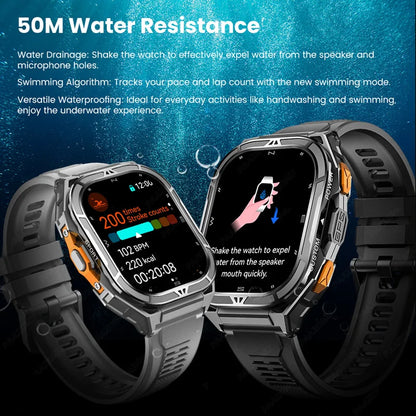 2025 New GPS Smart Watch Men 1.96-inch HD AMOLED Screen Compass Bluetooth Call 5ATM Waterproof Sport Smart Watch for Android iOS