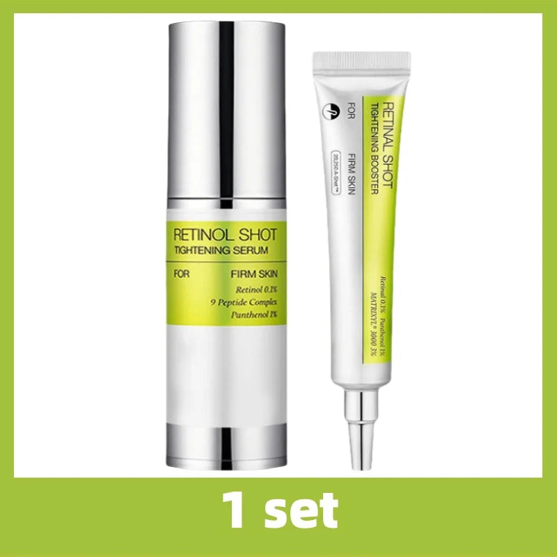 Korean Vita A Retinol Shot Tighten Booster Serum & Eye cream Lifting Anti-Aging Pore Shrink Dark Circles Repair Skin Care Set