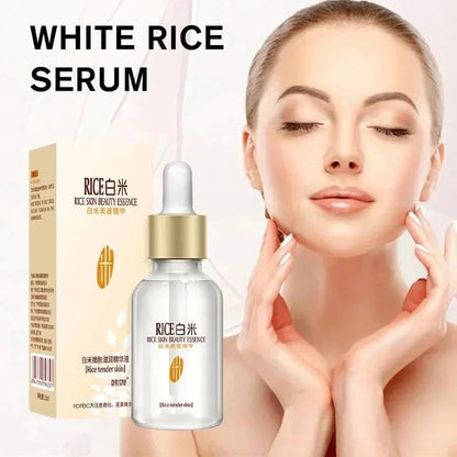 White Rice Face Serum Shrink Pores Moisturizing Elastic Skin Cream Smooth Wrinkles Younger for Glowing Skin Firm Care Essence