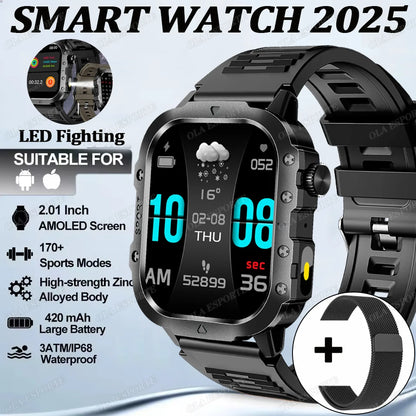 New For  Smart Watch Military GPS Men Flashlight Waterproof Outdoor Sport Tracker Bluetooth Call Smartwatches Women