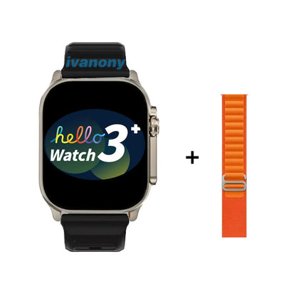 Original Smart Watch Hello 3 Plus Ultra Compass Bluetooth Call Message Notification 4GB/ROM 49mm Amoled Multifunction Smartwatch