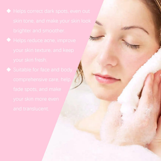 Hanchobit Kojic Acid Soap Dark Spot Remover for Face Cleaning Smooth Facial Skin Lightening Turmeric Kojic Brightening Soap 100g