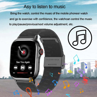 Extravagant Smartwatch Watch 2.01 Inch HD Christmas Gift Wireless Call Health Tracker Custom Photo Al Voice Christmas Gift Watch