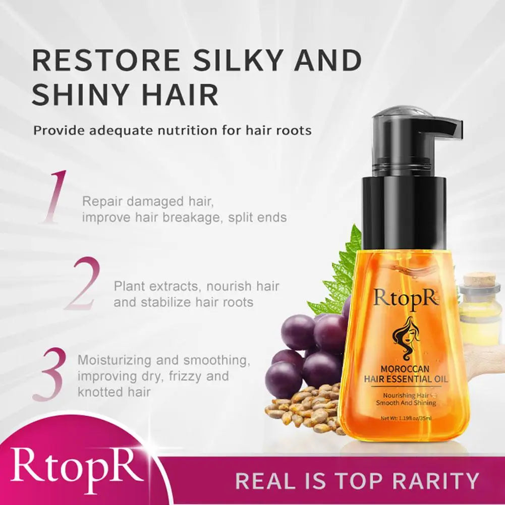 Moroccan Hair Essential Oil Repairing Dry Damaged Serum Blends Hair Loss Prevention Make Hair Care Shiny Soft Portable