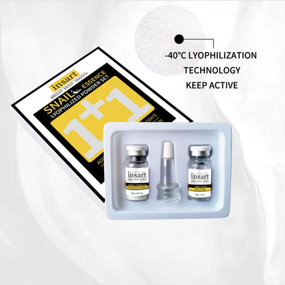 Anti-Aging Snail Essence Lyophilized Powder Set for Wrinkle Removal Hydrating Firming Skin Brighten Face Serum Korean Cosmetics