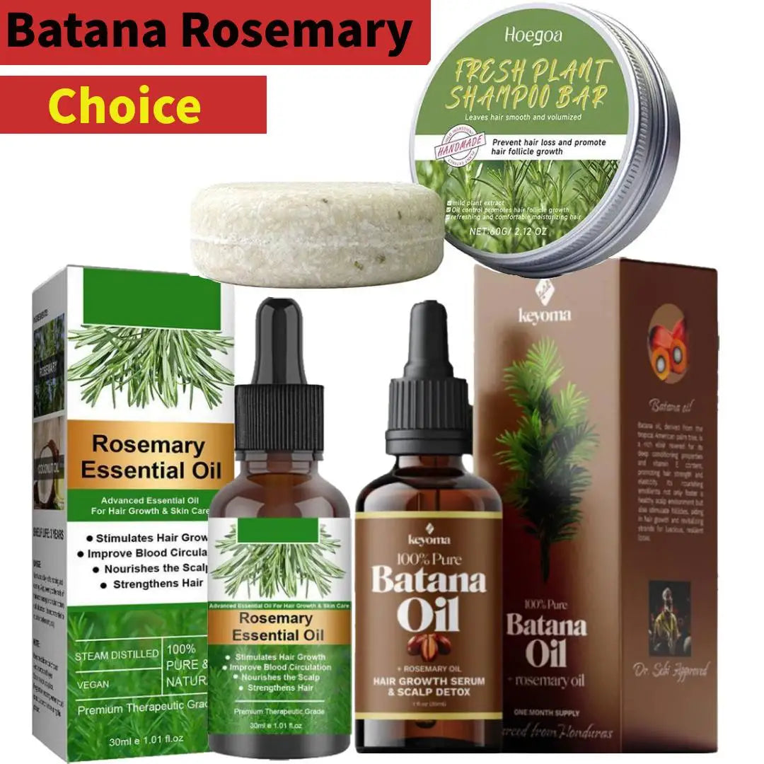 30ml/60g Batana Rosemary Mint Scalp Hair Strengthening Oil Biotin Essential Oils Nourishing Treatment Split Ends Dry All Types