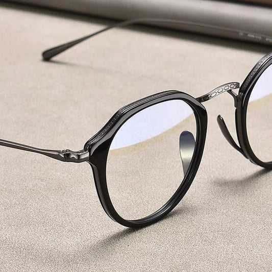 Plate Titanium Eyeglass Frame Retro Multilateral Men's And Women's Eyeglass Frame Light Luxury Optical Prescription Frame K1113