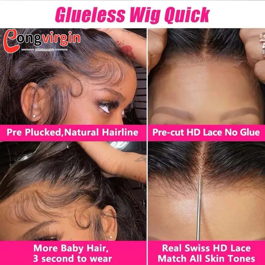 Wear And Go 5X5 9X6 Body Wave Glueless Wig Human Hair Ready To Wear 360 13x6 Brazilian Hd Lace Front Wigs For Women Preplucked