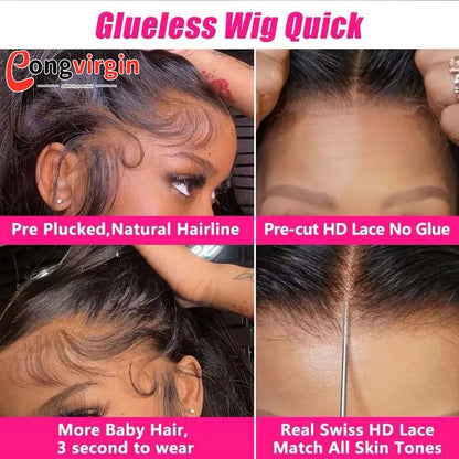 Wear And Go 5X5 9X6 Body Wave Glueless Wig Human Hair Ready To Wear 360 13x6 Brazilian Hd Lace Front Wigs For Women Preplucked