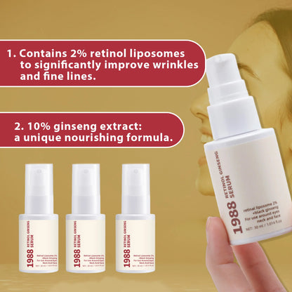 30ML Retinol Ginseng Serum Smooths Fine Lines & Wrinkles Brightens Skin Tone Deeply Moisturizes Retinol Ginseng Serum Skin Care