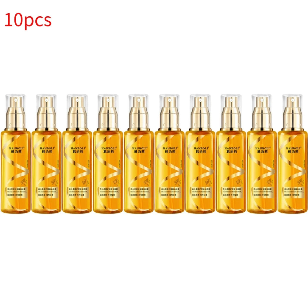 Hair Essential Oil Spray Long-lasting Light Soft Essential Oil Spray For Dry Frizzy Hair Leave-in Anti-static Hair Care