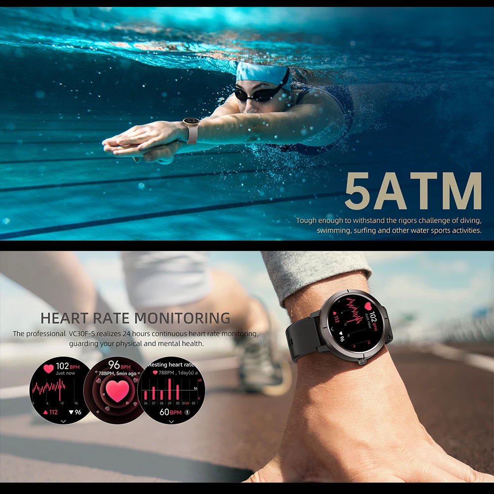 Smart Watch for Women GPS 6-Satellites 1.32” HD AMOLED Display Built-in GPS Bluetooth Call Sports 5ATM Waterproof Smartwatch Man