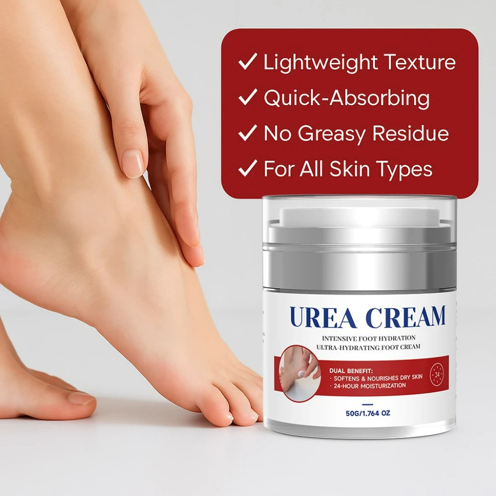 60% Urea Cream for Cracked Hands Feet - Fast Keratin Softening, Intensive Hydration with Aloe Ceramide, Overnight Treatment