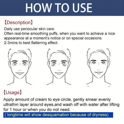 Collagen Retinol + Stem Cells Eye Cream w/ Niacinamide & Hyaluronic Acid - Day & Night Moisturizer, Firms & Smooths Eye Area