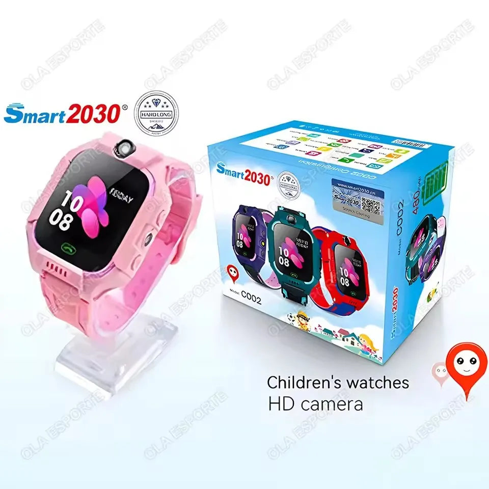 2025 New Kids Smart Watch SOS LBS Location Camera 2G Sim Card Call IP67 Waterproof GPS Location Child Smartwatch Boy Girl Gift