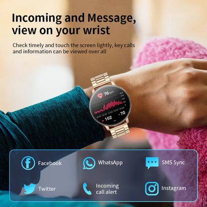 LIGE Bluetooth Call Smart Watch Women Custom Dial Steel Watches Men Sports Fitness Tracker Heart Rate Smartwatch For Android IOS