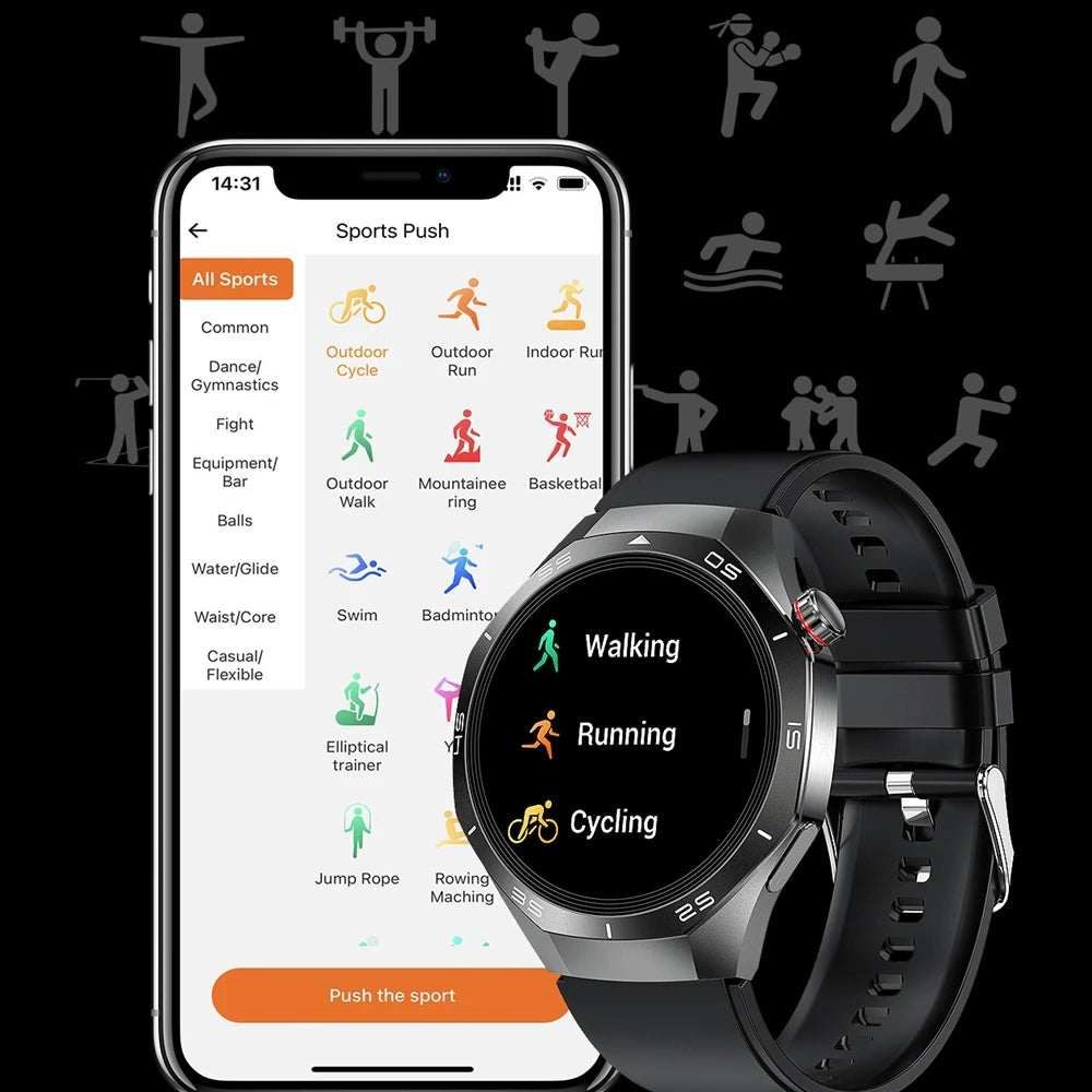 2025 NEW Watch GT5 PRO Smartwatch GPS Motion Trajectory HD Screen Bluetooth Call NFC Men Smart Watch Outdoor Sport Watches Men