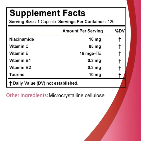 Niacinamide Vitamin C - Supports Skin Cell and Brain Health, Skin Repair, Boosts Metabolism and Nerve Function Supplement