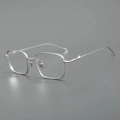 2025 Fashion Korean Titanium Glasses Frame Men Retro Square Eyeglasses Rectangular Eyewear Women Optical Lenses Prescription