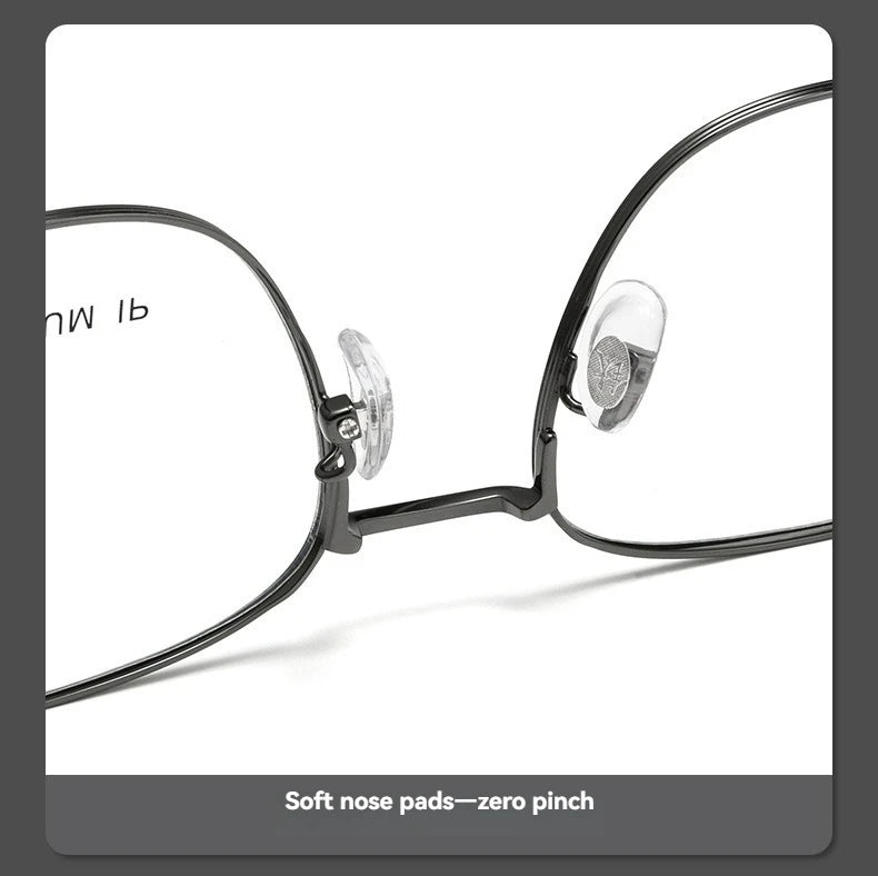 New ultra-light pure titanium thickened wide-edged large-frame glasses for men's fashionable and versatile big face design