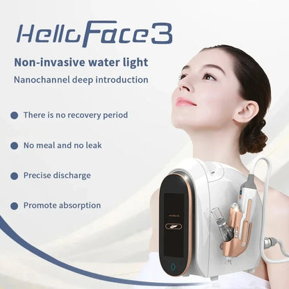 Hello Face 3 High Pressure Airflow Facial Care System - Hydrating Beauty Maintenance Equipment for Skin Care-W8