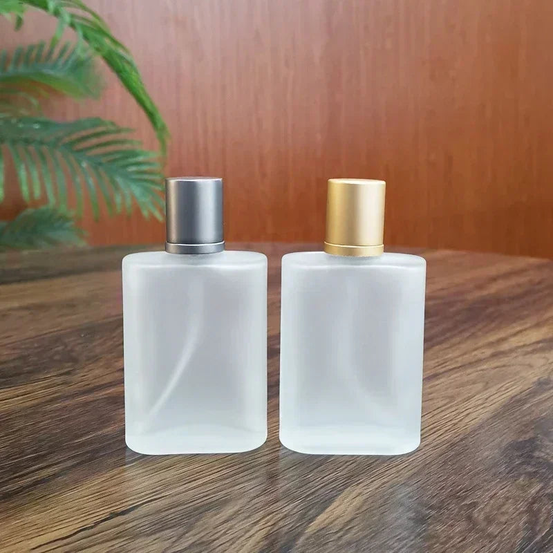 25/50/100ml Screw Top Sandblasted Glass Perfume Bottle Liquid Spray Bottle Empty Dispenser Bottle Empty Makeup Fine Mist Bottles
