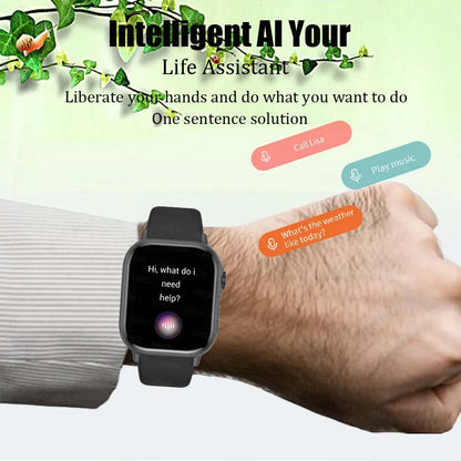 Delicacy Watch 2.01 Inch HD Smartwatch Men Surprise Gift Wireless Call Health Tracker Custom Photo Al Voice App Control Watches