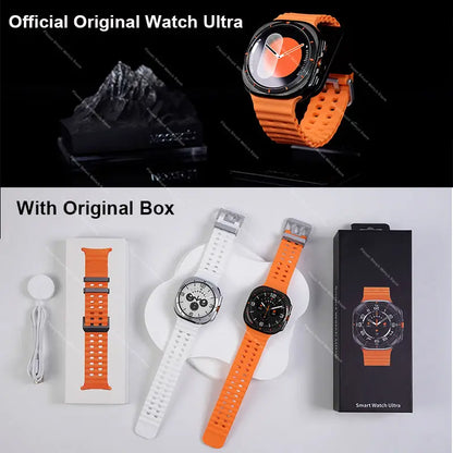 2025 New Watch Ultra Official Original Smartwatch 47mm AMOLED ChatGPT GPS NFC Compass Clock Bluetooth Call Smart Watch Men Women