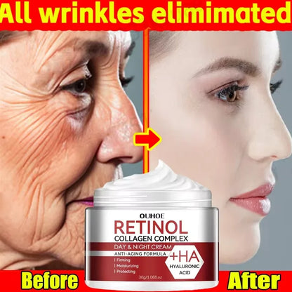 Retinol Wrinkle Remover Facial Serum Set Instant Firming Lift Anti-Aging Cream Fade Fine Lines Whitening Moisturizing Skin Care