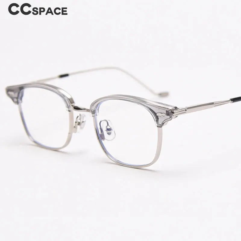 49425 Anti-Blue Light Square Half Frame Plastic Titanium Glasses Frames Ultralight Men Women Optical Fashion Computer Eyeglasses