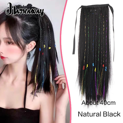 14 Inch Wavy Long Curly Hair Strap-type Pear Flower Curly Wig Ponytail Female Synthetic Fluffy Natural Shopping Commuting Wear