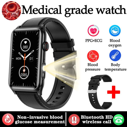 2025 New Medical Grade Health Monitoring Smartwatch Blood Oxygen Blood Pressure BT Call Women's Health smart Watch