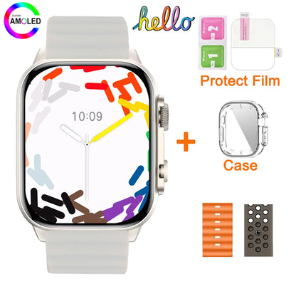 Upgrade Hello Watch 3 + 2025 Series10 SmartWatch 4GB ROM 49mm AMOLED NFC GPT Compass Bluetooth Call SmartWatch For Android IOS