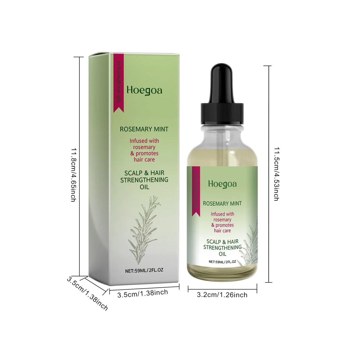 Rosemary Mint Hair Growth Oil Hair Roots Scalp Treatment Improve Androgenetic Alopecia Scalp Care Serum Strengthen Hair Roots