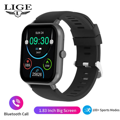 LIGE Women Smartwatch Bluetooth Answer Call Voice Assistant Whatsapp Reminder Men Smart Watch Sports Fitness Waterproof Watches