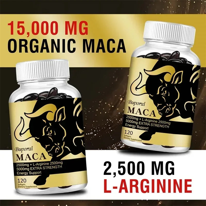 Maca Root Supplement - Boost Endurance & Strength, Relieve Fatigue and Promote Blood Circulation, Promote Muscle Growth