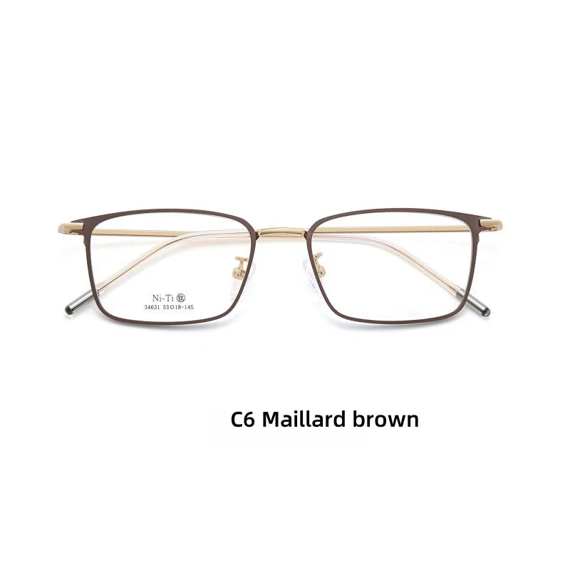 DIEDIESEE Advanced Business Men's Titanium Eyeframe High Elasticity Leg Optical Prescription Frame 34631