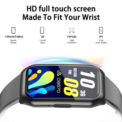 LAXASFIT Smart Watch Bluetooth Talk Men Women Fitness Exercise Pedometer Heart Rate Sleep Monitor Multifunctional Smart Bracelet