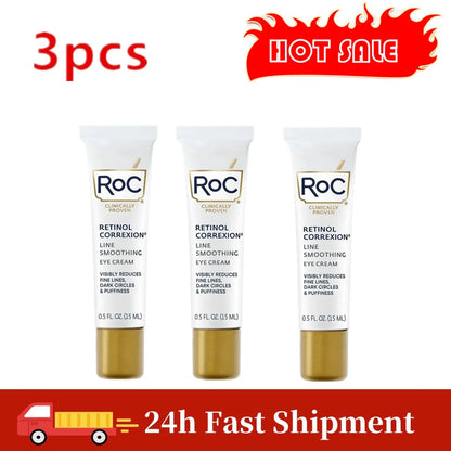 3PCS Centella Eye Cream Collagen Eye Care Removel Dark Circles and Eye Bags Puffiness Moisturizing Retinol Eye Cream 15ml