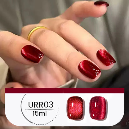 UR SUGAR 15ml Pink Jelly Cat Magnetic Gel Nail Polish Glitter ICE Soak Off Ceramic UV Gel Semi-permanent Nail Supplies Manicure